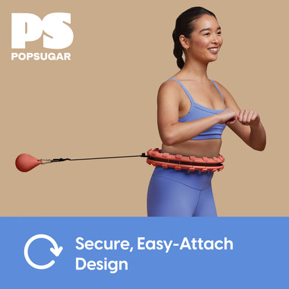 Adjustable Weighted Fitness Hoop, Coral