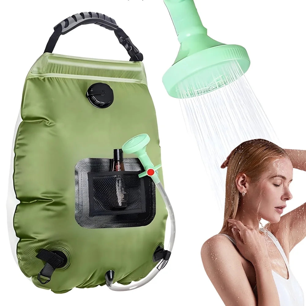 Solar Portable Shower Bag for Camping, 5 Gal/20L,Outdoor Shower, Compact Camping Shower for Camping, Hiking,Traveling, Beach Swimming