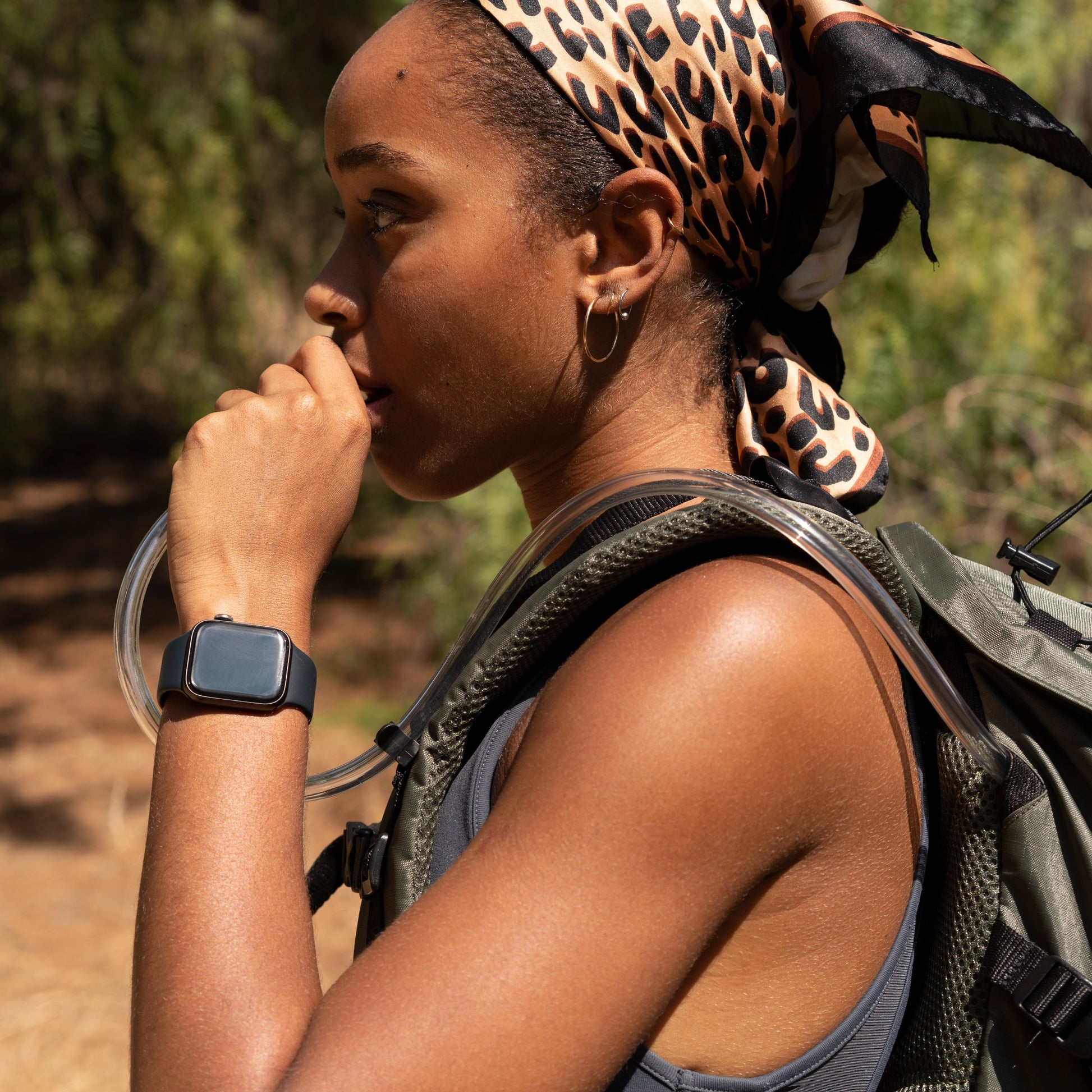 Big Sur 28 L Hydration Backpack, with 1 3-Liter Reservoir, Internal Frame, Green, Hiking