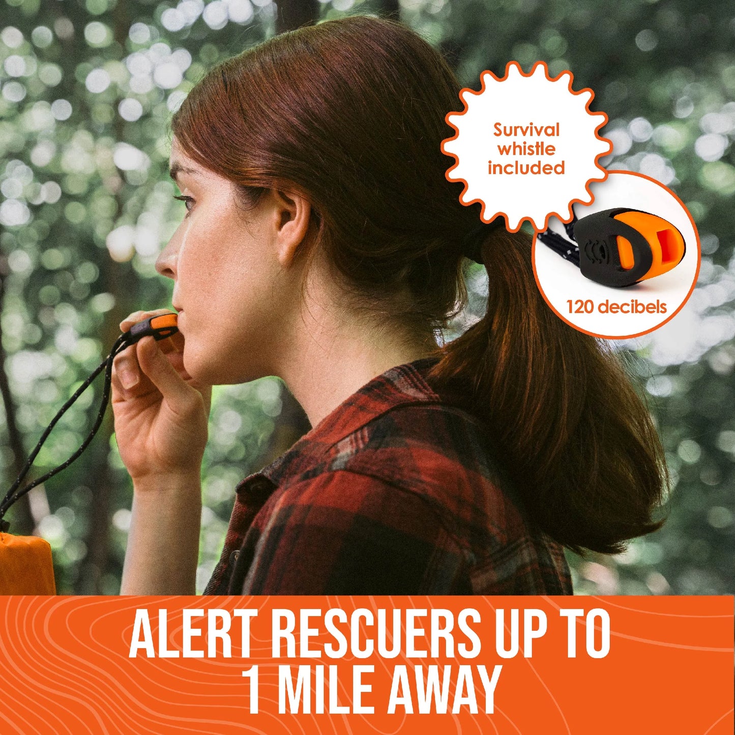 Life Tent 2-Person Emergency Survival Shelter, Waterproof Thermal Tube Tent, Orange