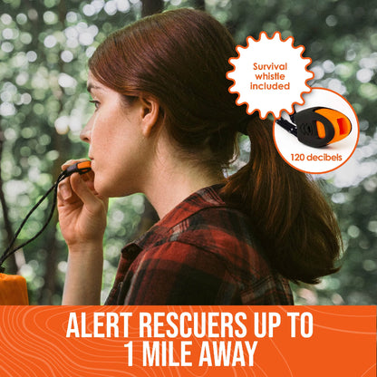 Life Tent 2-Person Emergency Survival Shelter, Waterproof Thermal Tube Tent, Orange