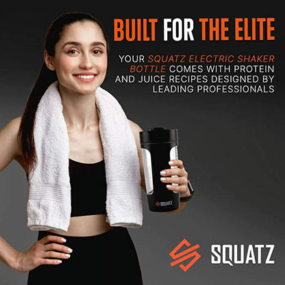 22Oz Electric Shaker Bottle Automatic Blending Flask for Protein Usb-Rechargeable (Black)