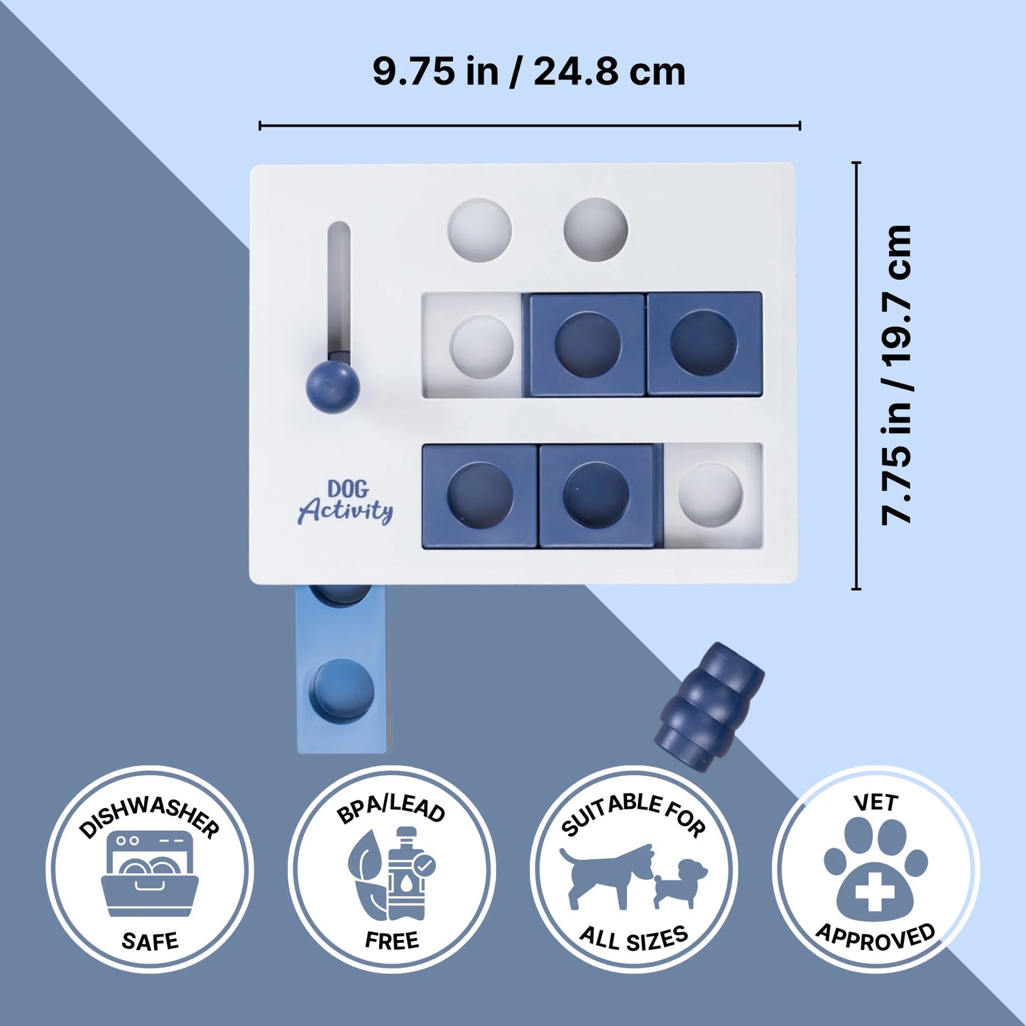 Dog Activity Mini Mover Strategy Game, Level 2 Dog Puzzle Toy, Treat Dispenser
