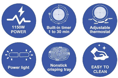 2.2 Qt Air Fryer, Sage Green - Automatic Shutoff, Nonstick