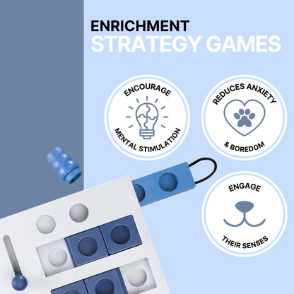 Dog Activity Mini Mover Strategy Game, Level 2 Dog Puzzle Toy, Treat Dispenser