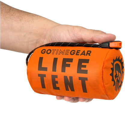 Life Tent 2-Person Emergency Survival Shelter, Waterproof Thermal Tube Tent, Orange