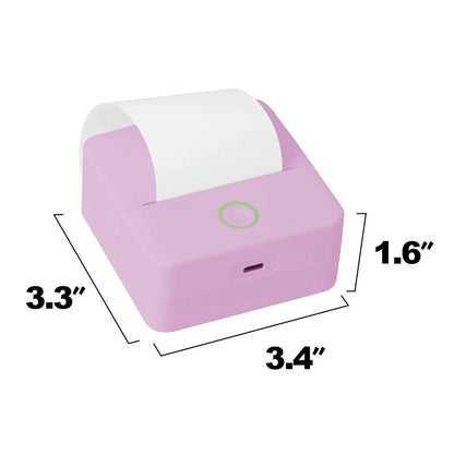CTP500 Bluetooth Mini Portable Inkless Thermal Printer & Label Maker + Paper, Android & Ios (Purple)